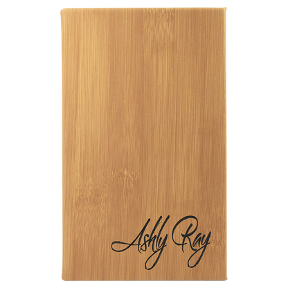 5.25" x 8.25" Bamboo Leatherette Journal – item GFT877