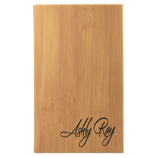 5.25" x 8.25" Bamboo Leatherette Journal – item GFT877