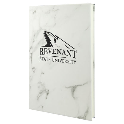 5.25" x 8.25" White Marble Leatherette Journal – item GFT878
