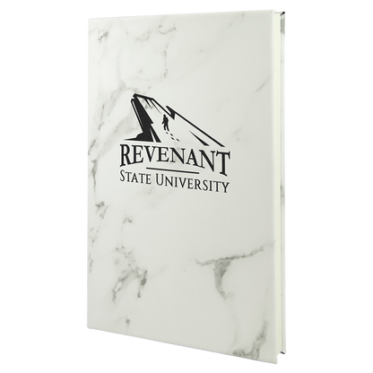 5.25" x 8.25" White Marble Leatherette Journal – item GFT878 image 2