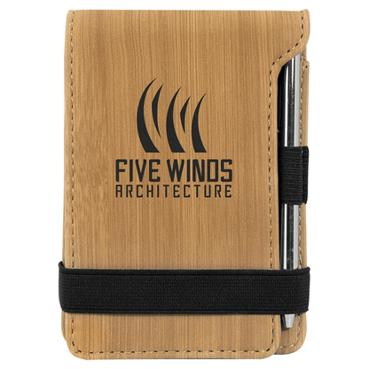 3.25" x 4.75" Bamboo Leatherette Mini Notepad – item GFT879 image 5