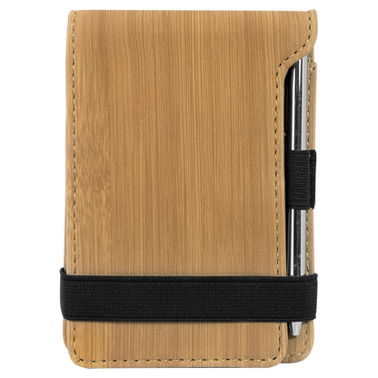 3.25" x 4.75" Bamboo Leatherette Mini Notepad – item GFT879 image 4