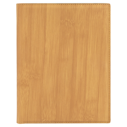 7" x 9" Bamboo Leatherette Small Portfolio – item GFT881 image 4