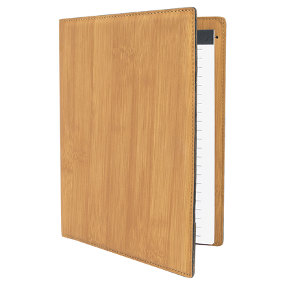 7" x 9" Bamboo Leatherette Small Portfolio – item GFT881 image 5