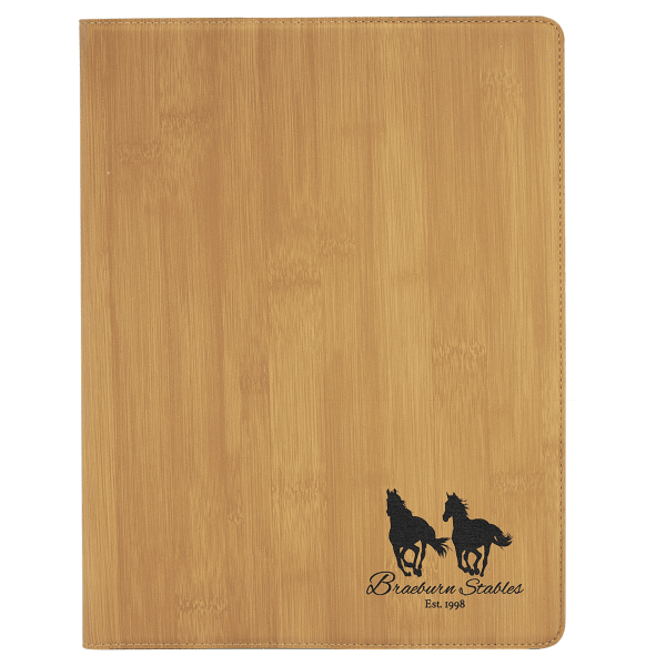9.5" x 12" Bamboo Leatherette Portfolio – item GFT883 image 6