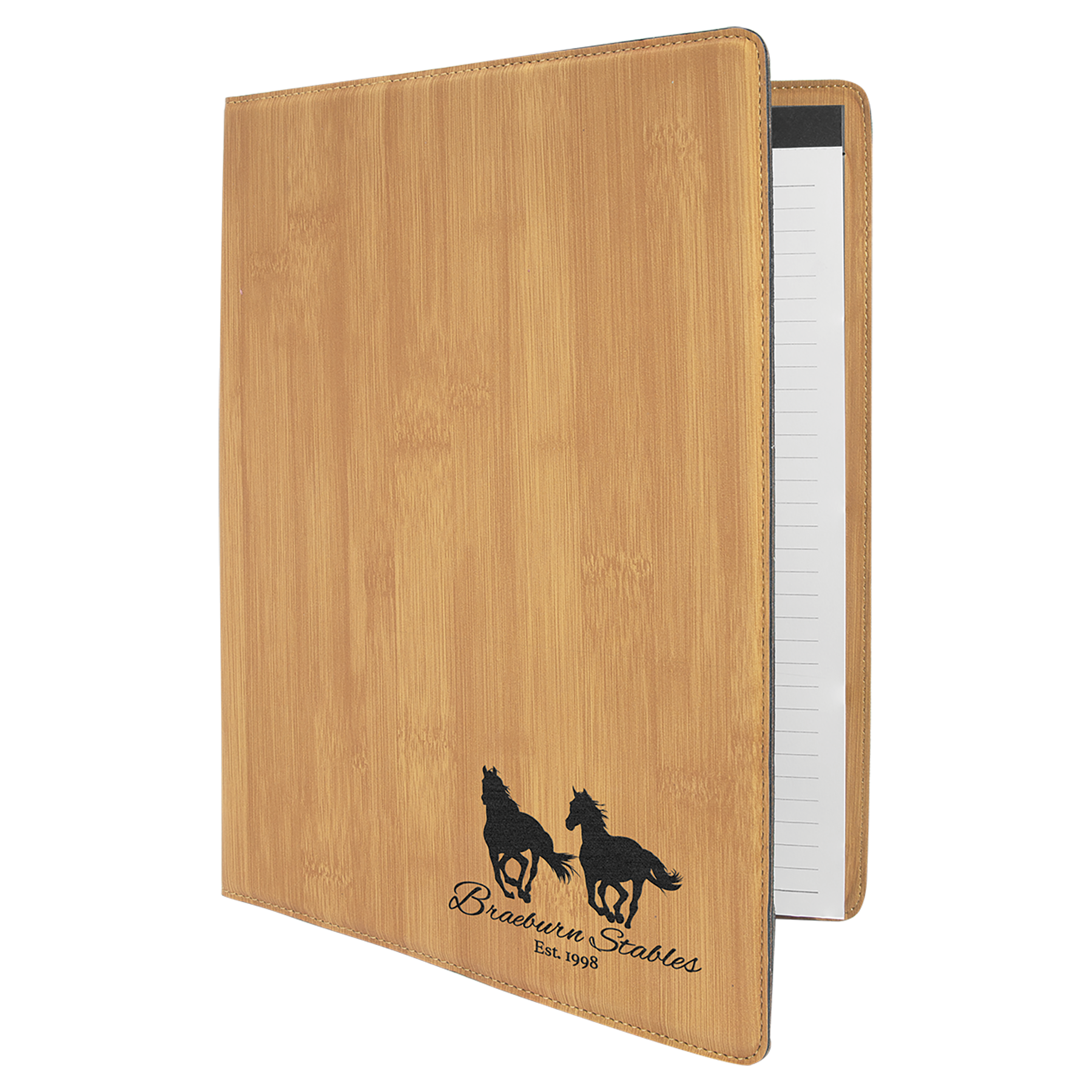 9.5" x 12" Bamboo Leatherette Portfolio – item GFT883 image 3
