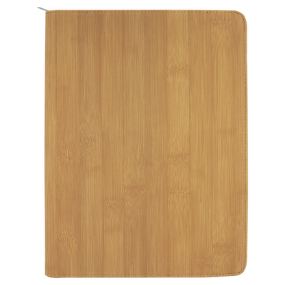 9.5" x 12" Bamboo Leatherette Zipper Portfolio – item GFT885 image 4