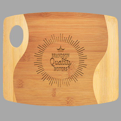 Natural Bamboo Cutting Board with a Handle – item GFT890 image 2