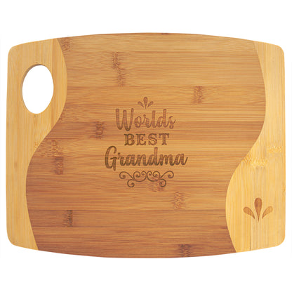 Natural Bamboo Cutting Board with a Handle – item GFT891