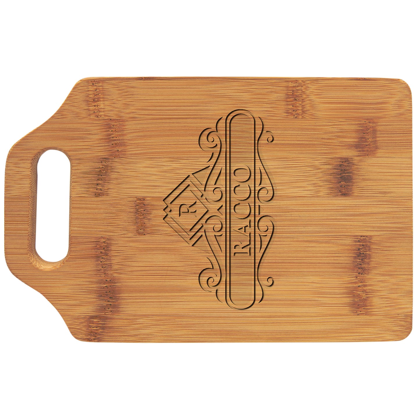 Natural Bamboo Cutting Board with a Handle – item GFT895