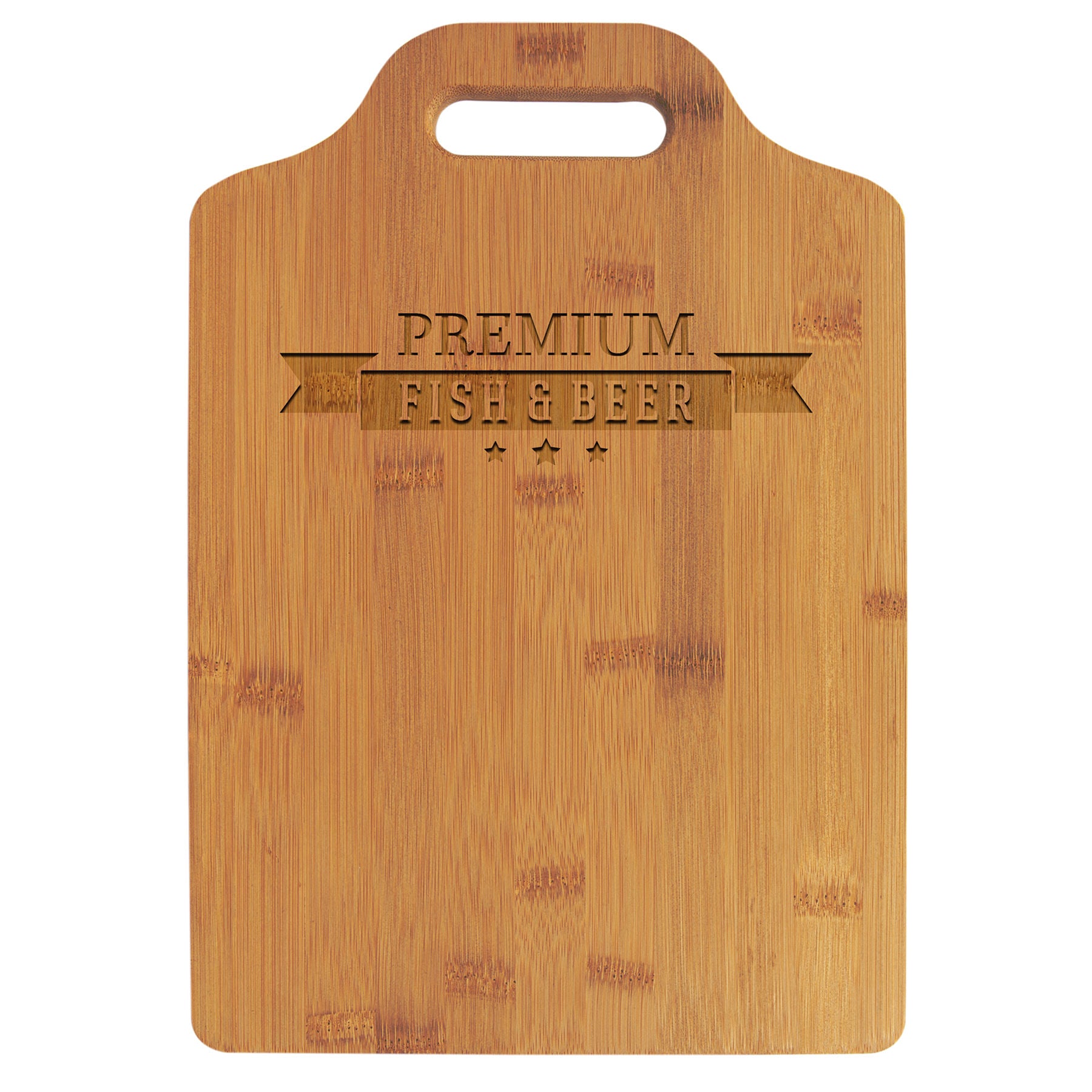 Natural Bamboo Cutting Board with a Handle – item GFT897