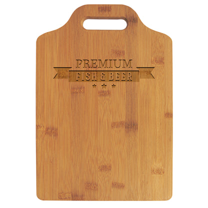 Natural Bamboo Cutting Board with a Handle – item GFT897