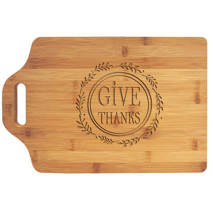 Natural Bamboo Cutting Board with a Handle – item GFT898