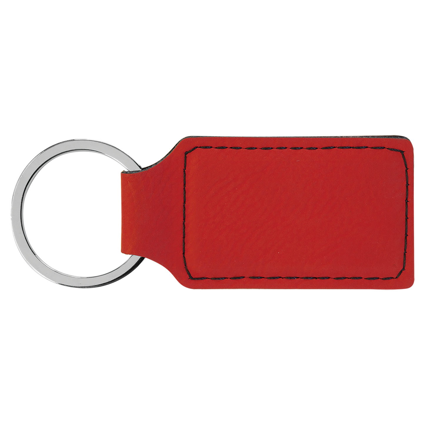 2.75" x 1.25" Red Rectangle Leatherette Keychain – item GFT901 image 3