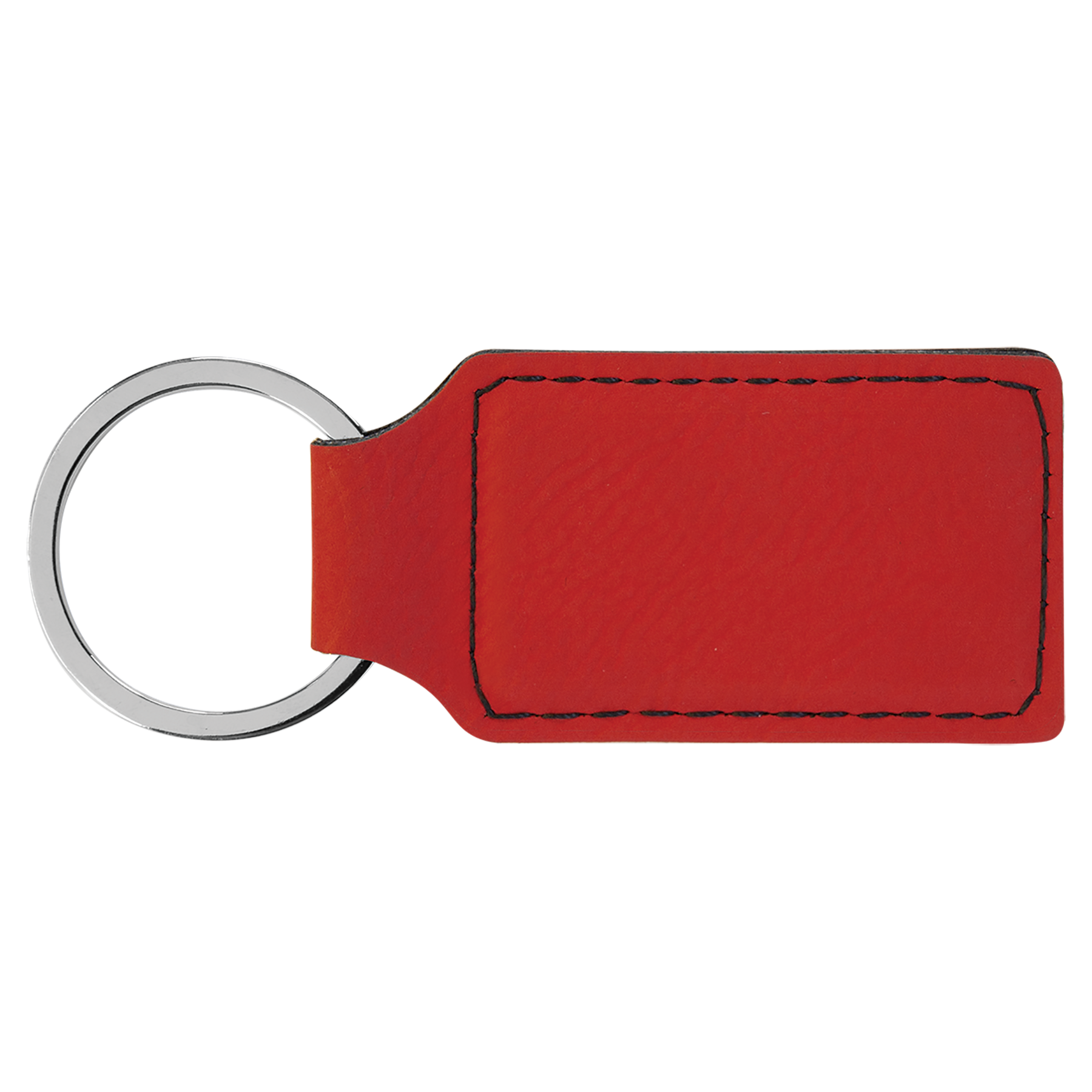 2.75" x 1.25" Red Rectangle Leatherette Keychain – item GFT901 image 3