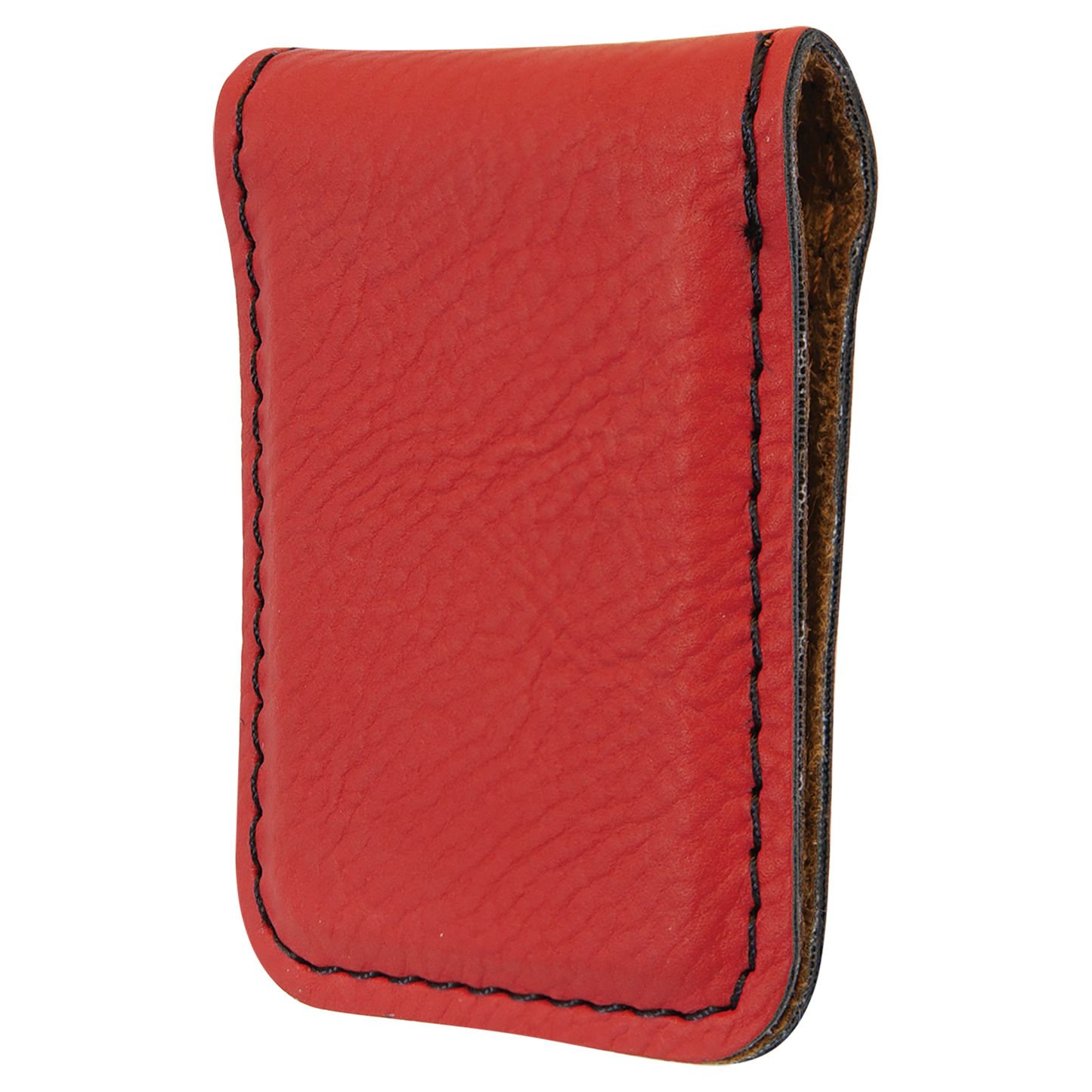 1.75" x 2.5" Red Leatherette Money Clip – item GFT921 image 5