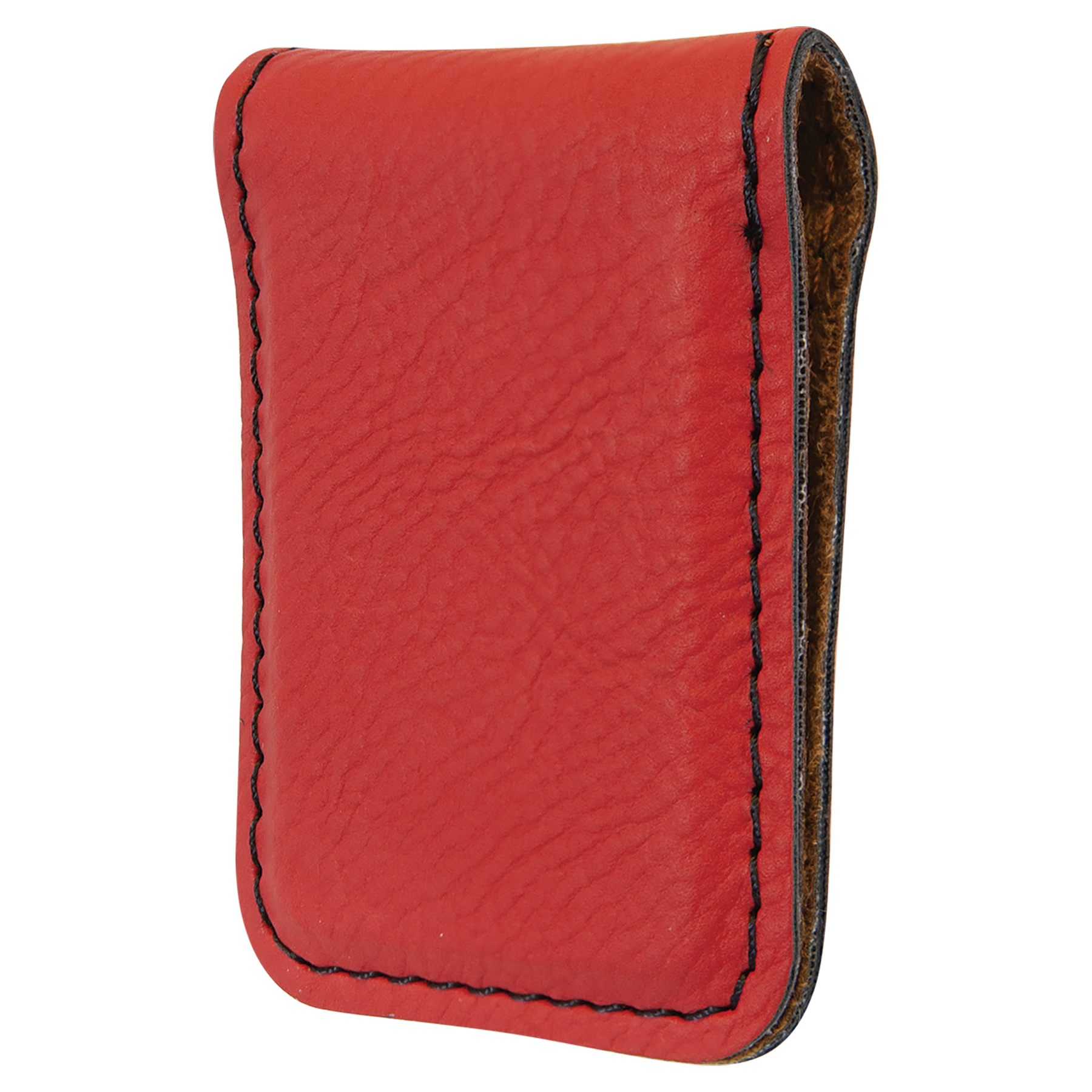 1.75" x 2.5" Red Leatherette Money Clip – item GFT921 image 5