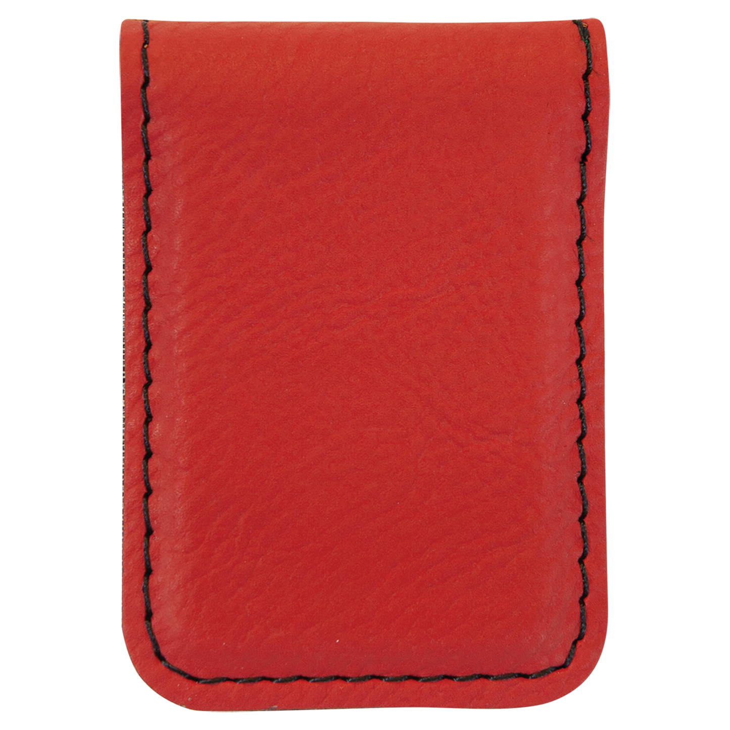 1.75" x 2.5" Red Leatherette Money Clip – item GFT921 image 4