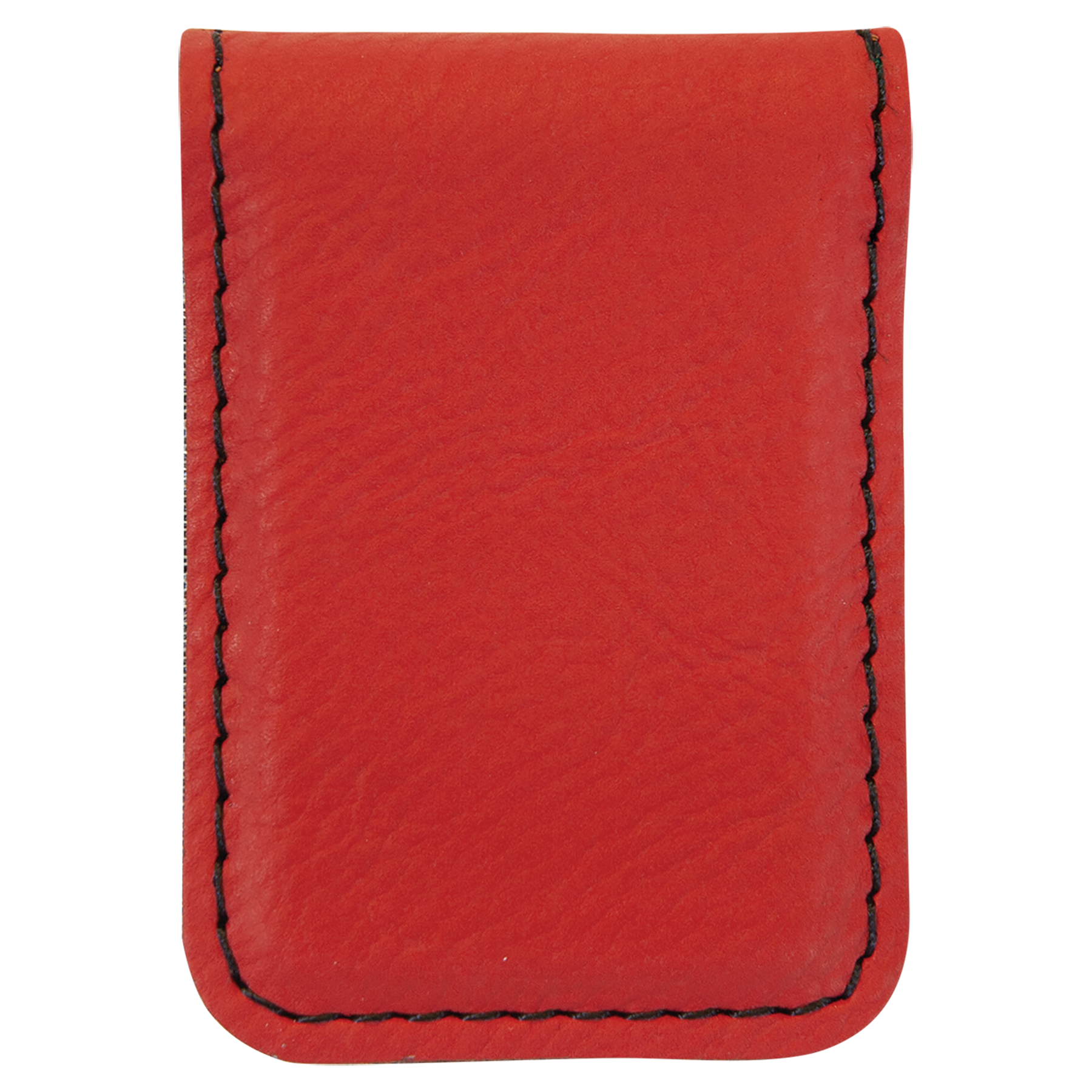 1.75" x 2.5" Red Leatherette Money Clip – item GFT921 image 4