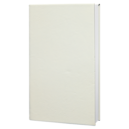 5.25" x 8.25" White/Black Leatherette Journal – item GFT930 image 6