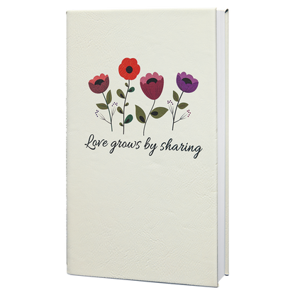 5.25" x 8.25" White/Black Leatherette Journal – item GFT930 image 4