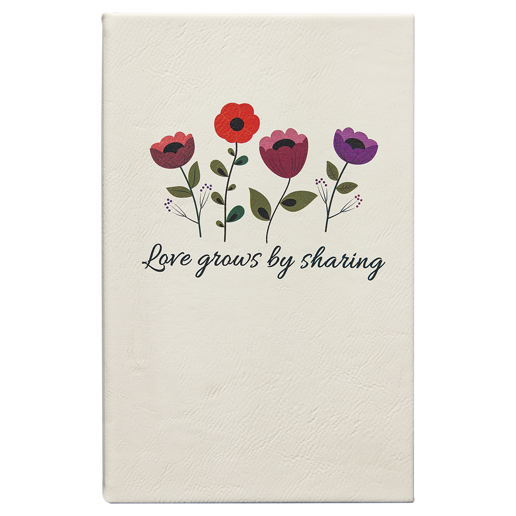 5.25" x 8.25" White/Black Leatherette Journal – item GFT930 image 2