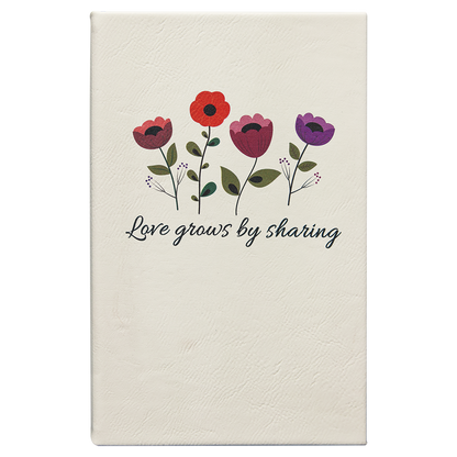 5.25" x 8.25" White/Black Leatherette Journal – item GFT930 image 2