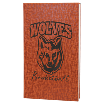 5.25" x 8.25" Basketball Leatherette Journal – item GFT933 image 2