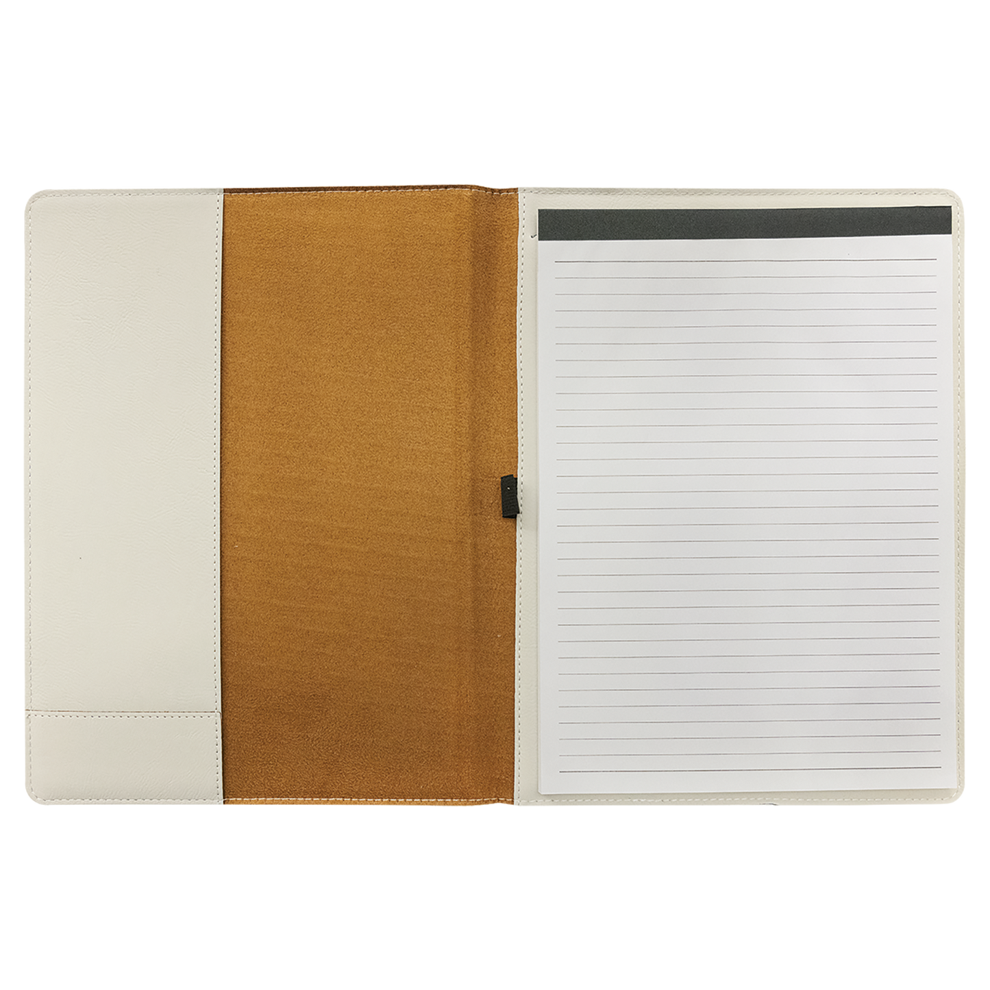 9.5" x 12" White/Black Leatherette Portfolio – item GFT950 image 2