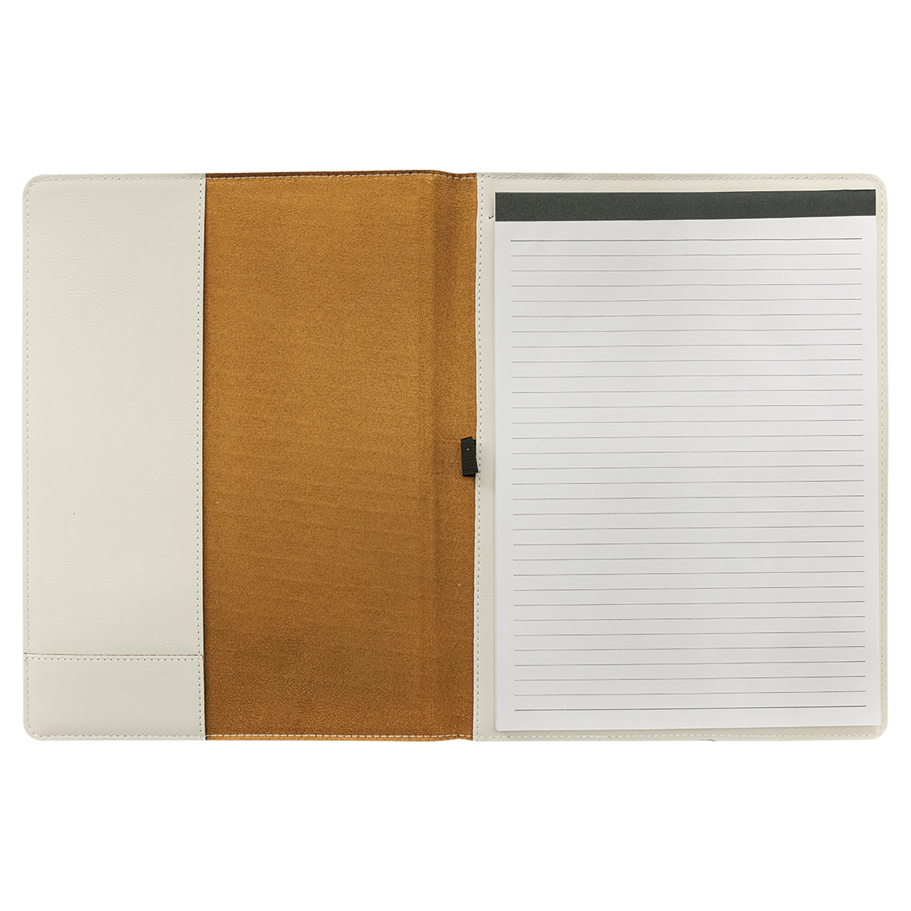 9.5" x 12" White/Black Leatherette Portfolio – item GFT950 image 2