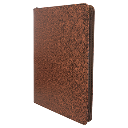 9.5" x 12" Football Leatherette Zipper Portfolio – item GFT962 image 5