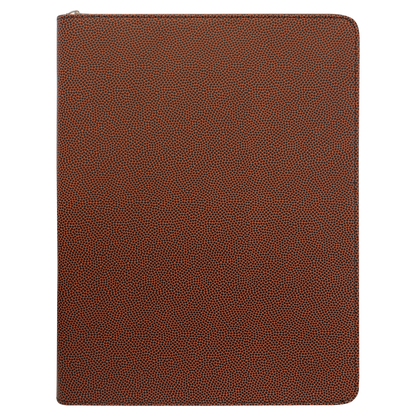 9.5" x 12" Football Leatherette Zipper Portfolio – item GFT962 image 4