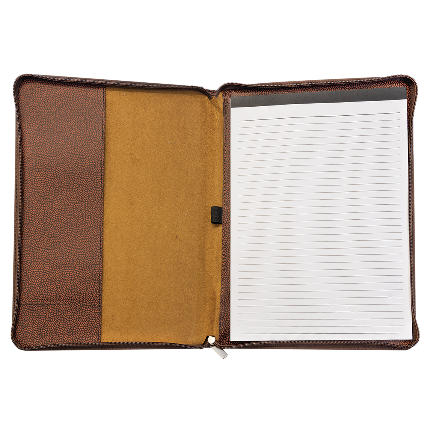 9.5" x 12" Football Leatherette Zipper Portfolio – item GFT962 image 2
