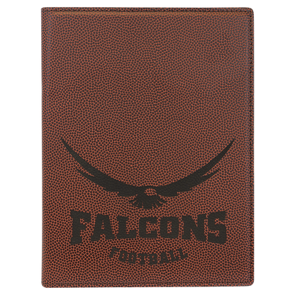 7" x 9" Football Leatherette Small Portfolio – item GFT972