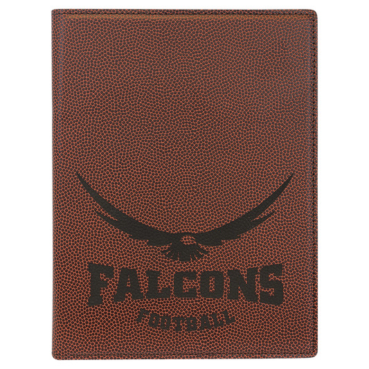 7" x 9" Football Leatherette Small Portfolio – item GFT972