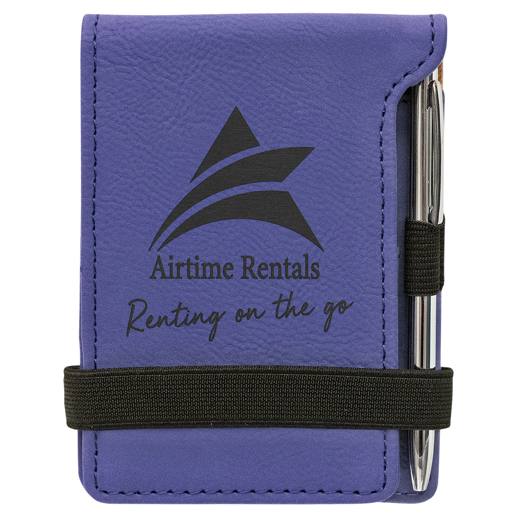3.25" x 4.75" Purple Leatherette Mini Notepad – item GFT981