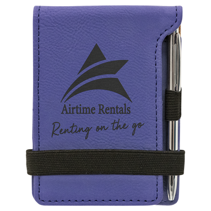 3.25" x 4.75" Purple Leatherette Mini Notepad – item GFT981