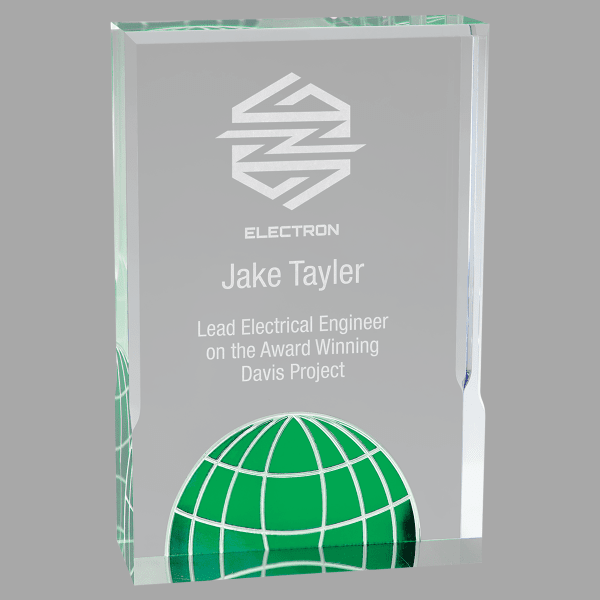 5" X 7 Globe Acrylic Award – item GL31GN image 2
