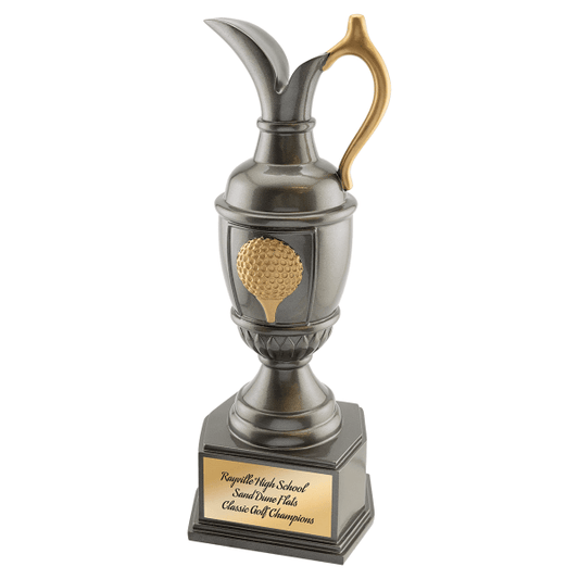 11.75" Gun Mtl/Gold Glf Resin Award – item GLF11