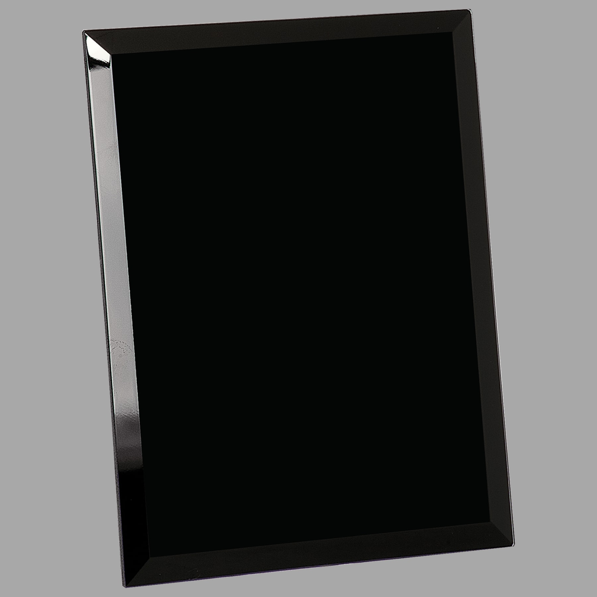 7" x 9" Black Glass Mirror Plaque — GMR79BK