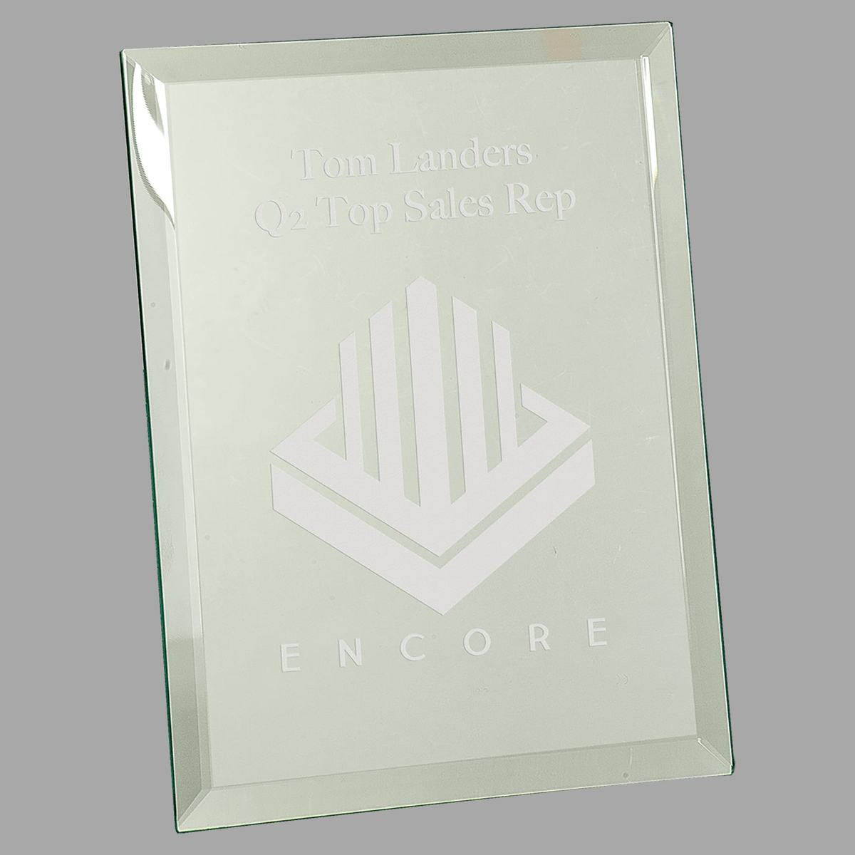 8" x 10" Clear Glass Mirror Plaque — GMR810C