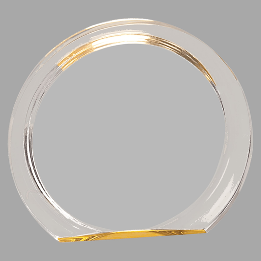 5 3/8" Gold Round Halo Acrylic — HAL401G