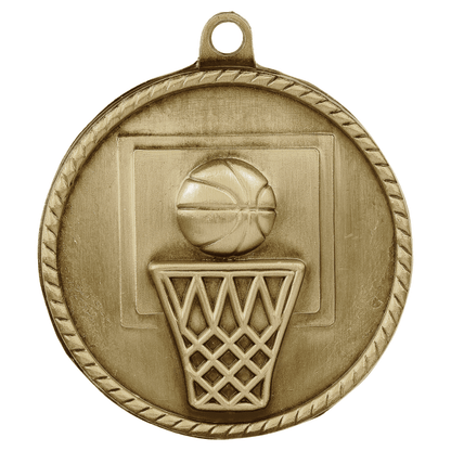 2" Basketball Hi Relief Medal – item HR710
