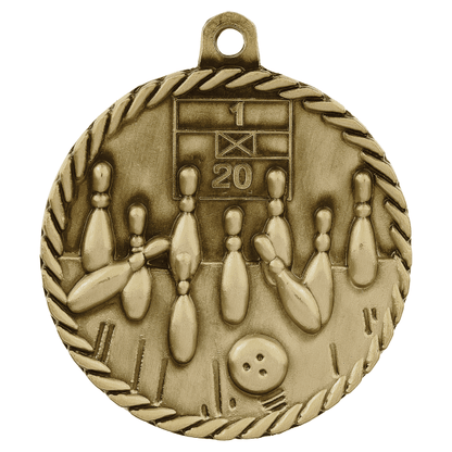 2" Bowling Hi Relief Medal – item HR715