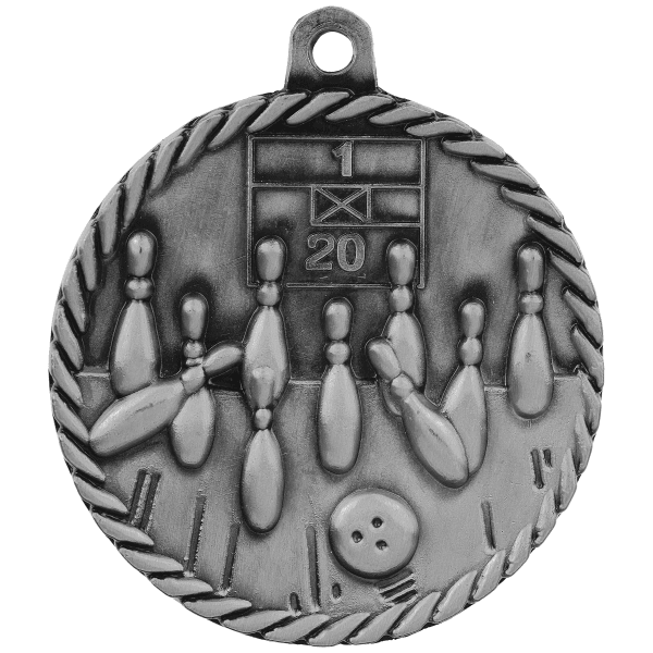 2" Bowling Hi Relief Medal – item HR715 image 2