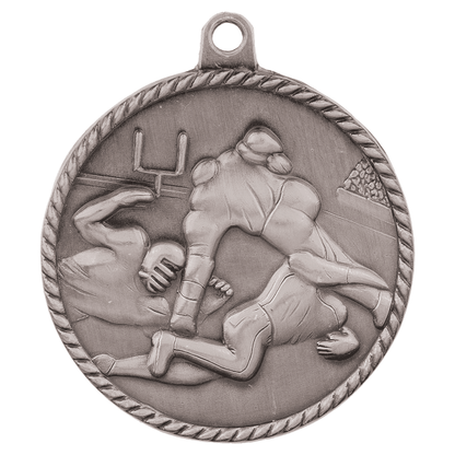 2" Football Hi Relief Medal – item HR720 image 2