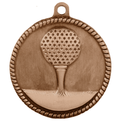 2" Golf Hi Relief Medal – item HR725 image 3