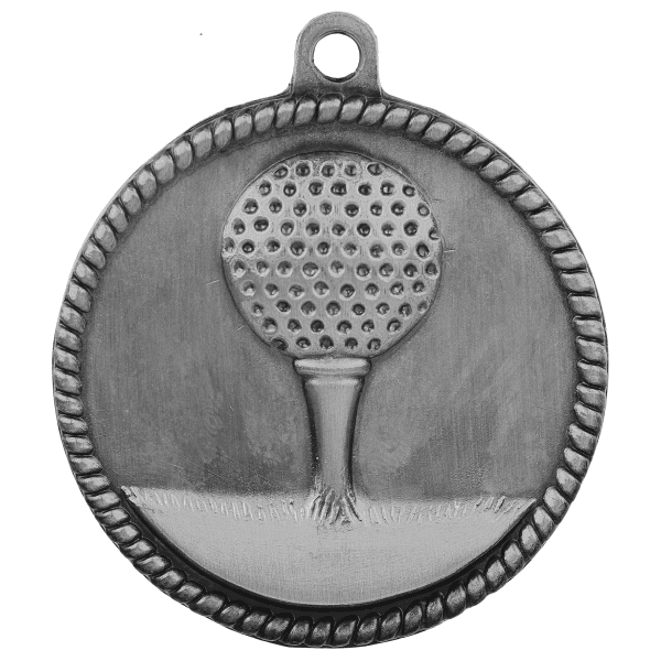 2" Golf Hi Relief Medal – item HR725 image 2