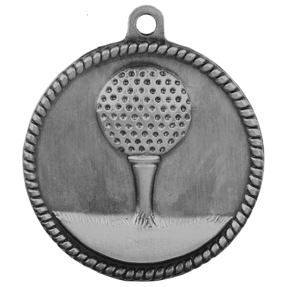 2" Golf Hi Relief Medal – item HR725 image 2