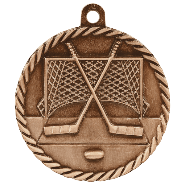 2" Hockey Hi Relief Medal – item HR730 image 3